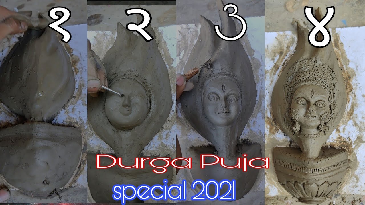 Durga mata ki murti | Durga mata face making | Durga mata making 2021 | face making Durga maa 2021