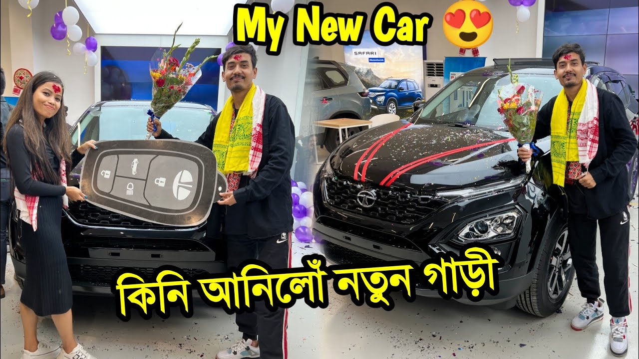 Finally 😍 My New Car is here  🔥 Tata Harrier XTA plus Dark Edition