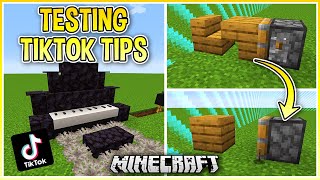 Trying Viral Tiktok Minecraft Hacks, Tips & Tricks
