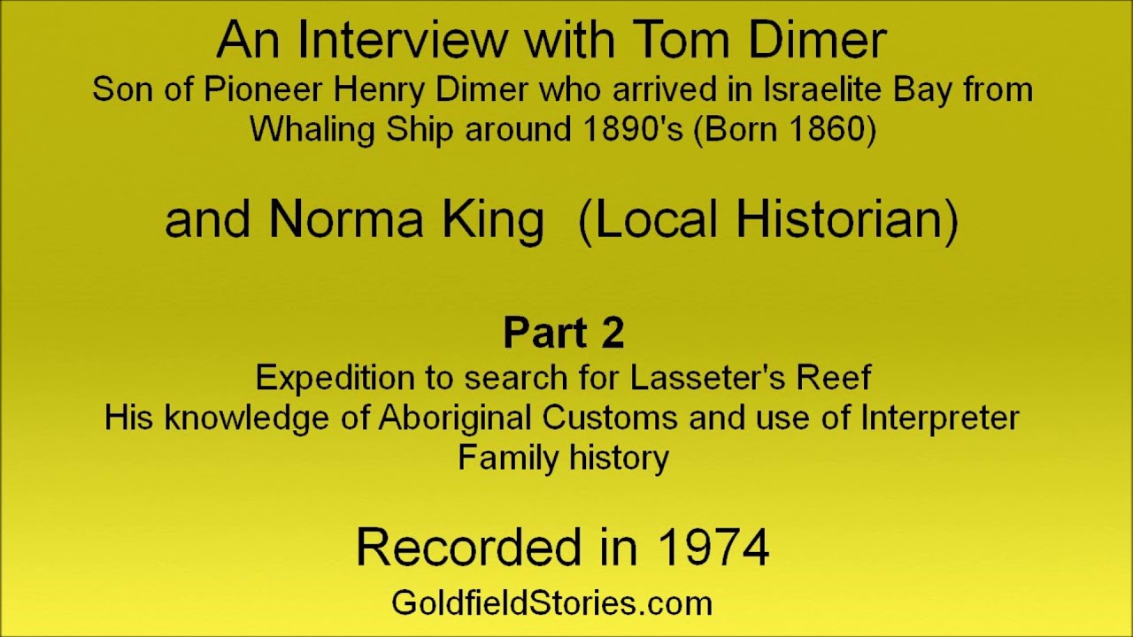 Tom Dimer Interview Part 2 WA Pioneering Family History - YouTube