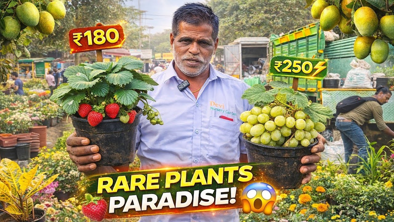 Inside Devi Nursery Garden 🌱 Strawberry, Mango & Rare Plants Paradise! 😍