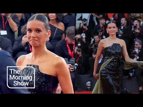 Nina Dobrev kicked off the carpet at Venice Film Festival
