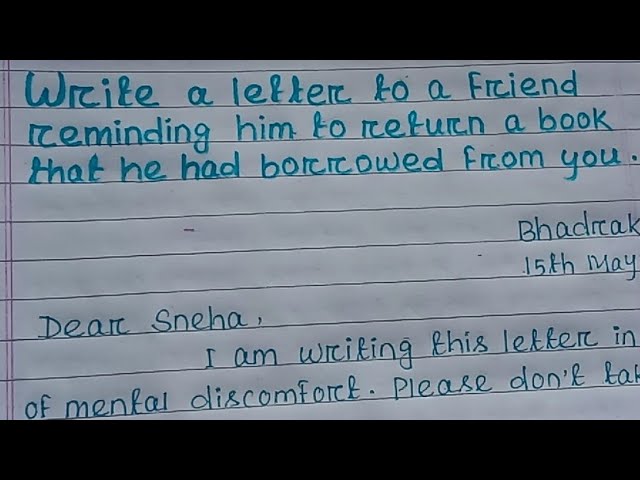 How To Write A Return Letter