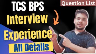 Tcs Bps Interview Experience 2  Tcs Bps Interview Questions  How To Crack Tcs Bps  Online Test