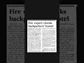 Down Under Hostel in 1989 - Notable Australian Fires