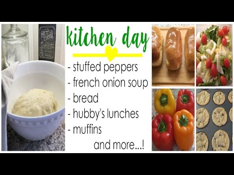 KITCHEN DAY | Hubby's Lunches, Homemade Bread, Muffins...And More!