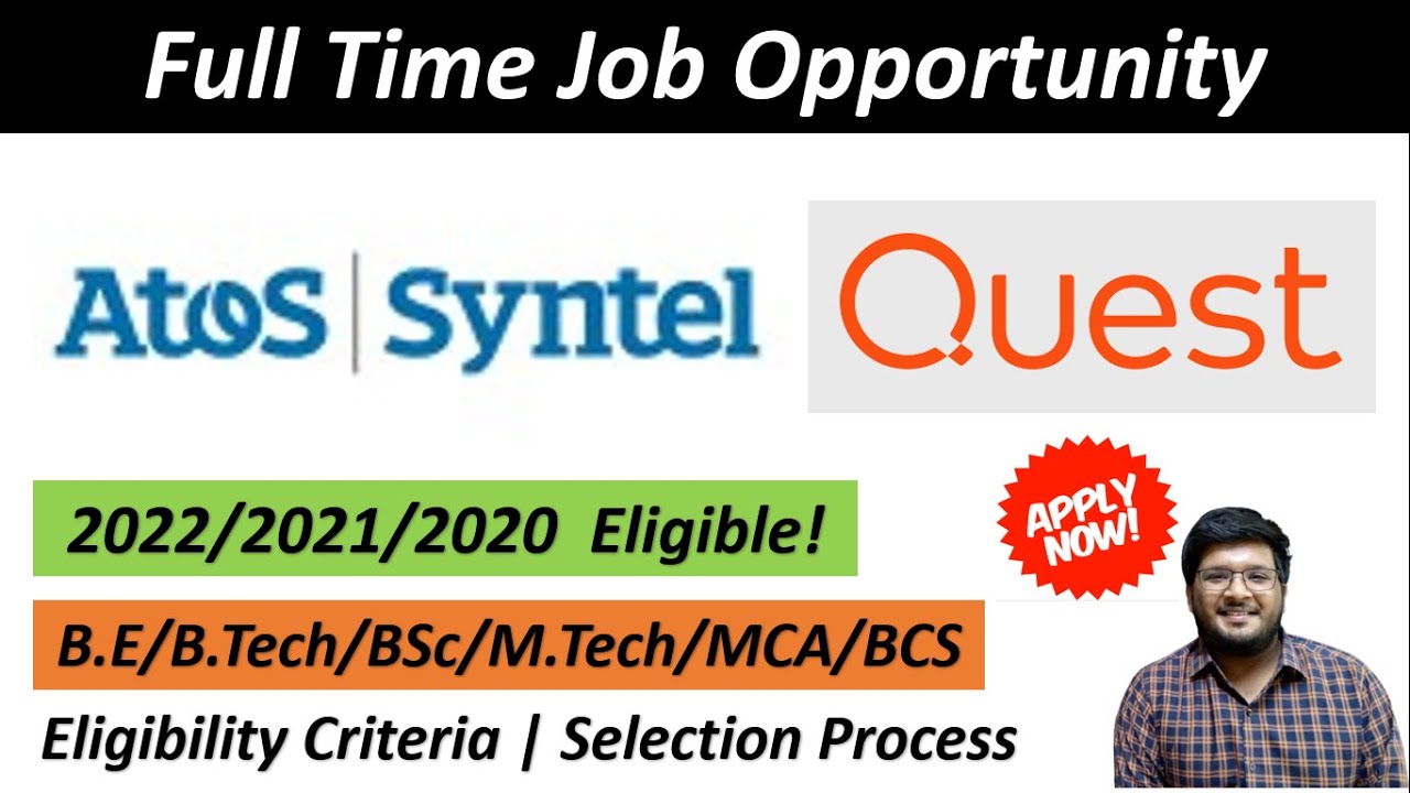 Atos Syntel | Quest Hiring 2022/2021/2020 | Off Campus Recruitment 🔥🔥