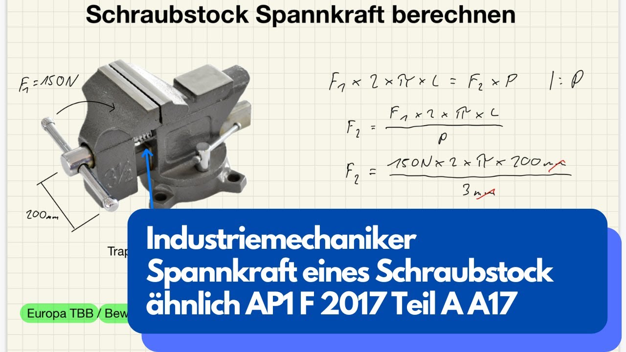 Spannkraft Berechnen