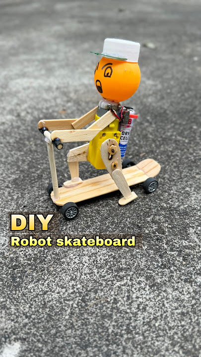 Diy creatif robot skateboard dari motor gearbox #diy #mainan #toys #amazing #unik #idea #creative
