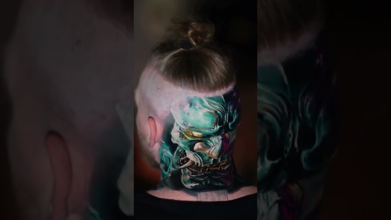 Hannya Tattoo in the Head by @zakharovtattoo