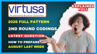 25th Aug Round 2 Preparation😲 #Virtusa Coding Questions | Virtusa Online Assessment Test 2025