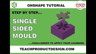 Onshape Tutorial. How to create a SINGLE SIDED MOULD? Pewter Casting Design and Mould. Easy!