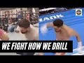 Jose Ramirez vs Josh Taylor - We Fight how we Drill - Feinting and probing on the heavy bag