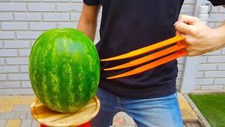 Destroying Objects With Wolverine Claw Watermelon