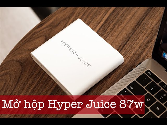 Mở Hộp - Hyperjuice 87W Dual USB-C Charger with QC 3.0 USB-A - MacCare.vn