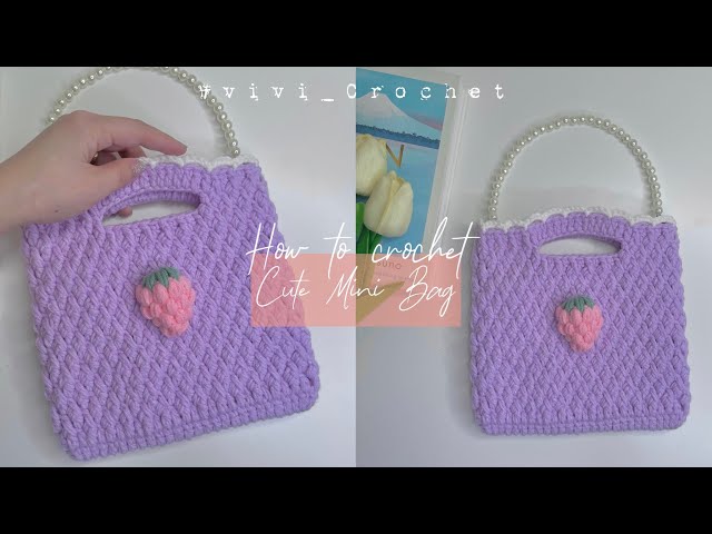Cute Light Gray Crochet Small Handbag Crossbody Purse Crochet Shoulder –  Feltify