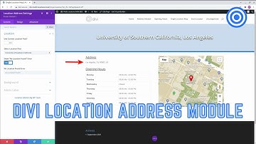 "Location Address" Divi Module