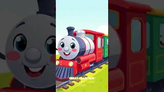 Choo Choo Colour Train Song 🚂🌈 | Kids Learn Colours Fun Rhyme | Red Yellow Blue Green#shorts