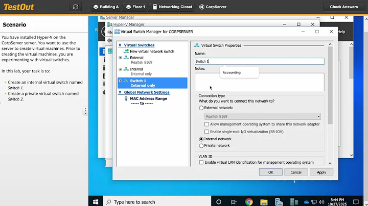 10.2.6 Create Virtual Switches