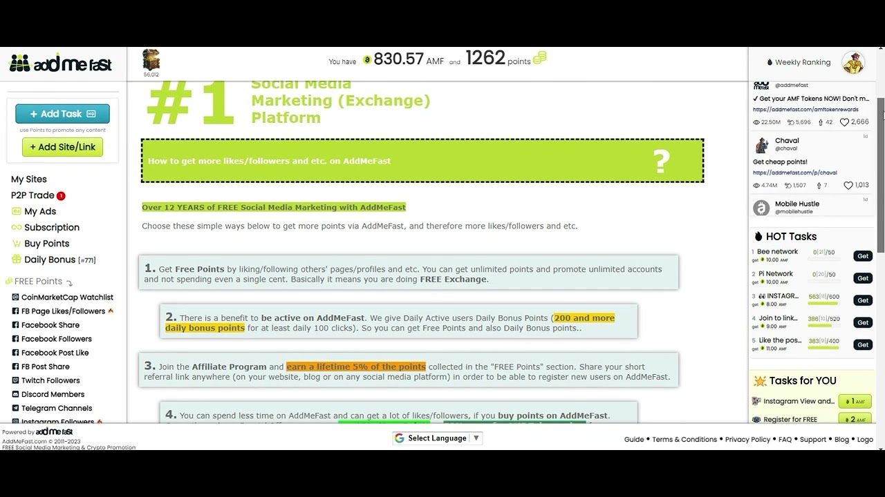 free facebook likes addmefast