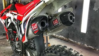 Honda CRF250R Exhaust Sound & Install | Yoshimura RS9 Dual Exhaust