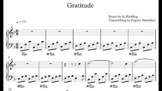 Aj Hickling - Gratitude (sheet music)