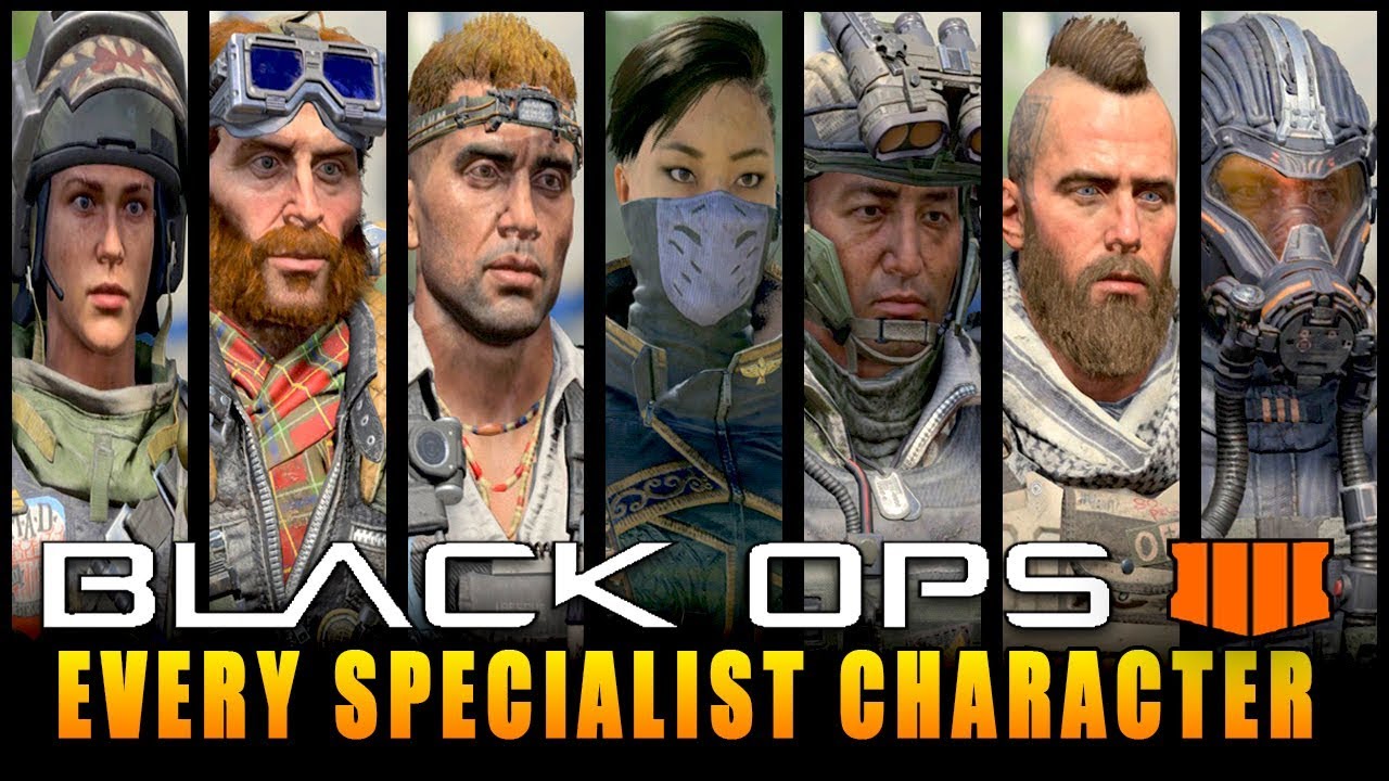 Every Specialist Character In Call of Duty Black Ops 4 (COD BO4 All Specialists)