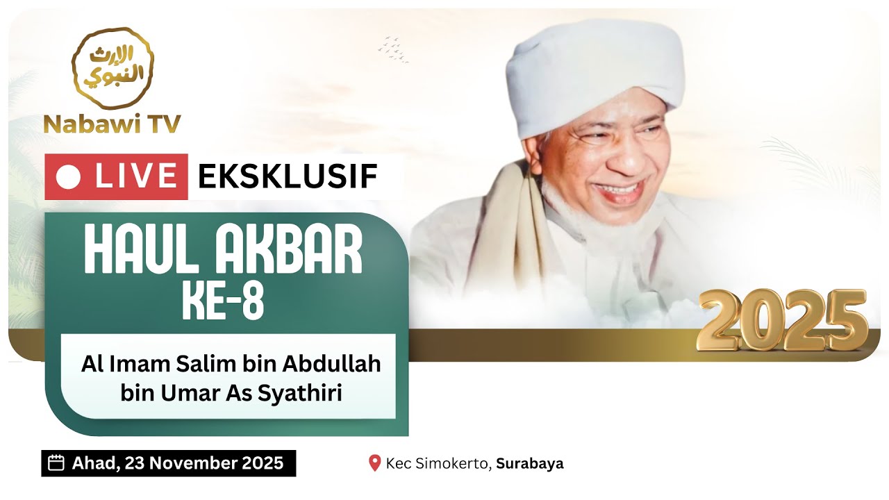 🔴LIVE HAUL ke 8 Habib Salim bin Abdullah Asy Syathiri 2025 | Nabawi TV