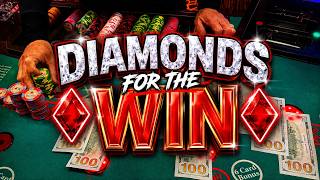 3 CARD POKER in LAS VEGAS! SAVED BY DIAMONDS!! ♦️♦️♦️ screenshot 5