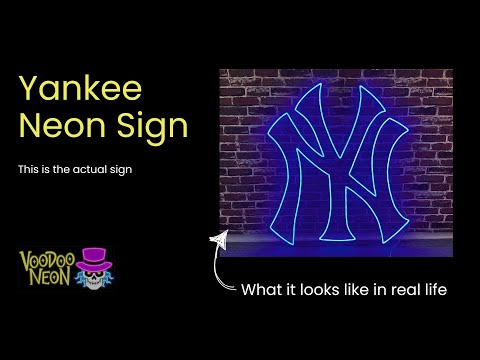 LGY Noaサイン New York Yankees Neon Sign - Product Demo - YouTube
