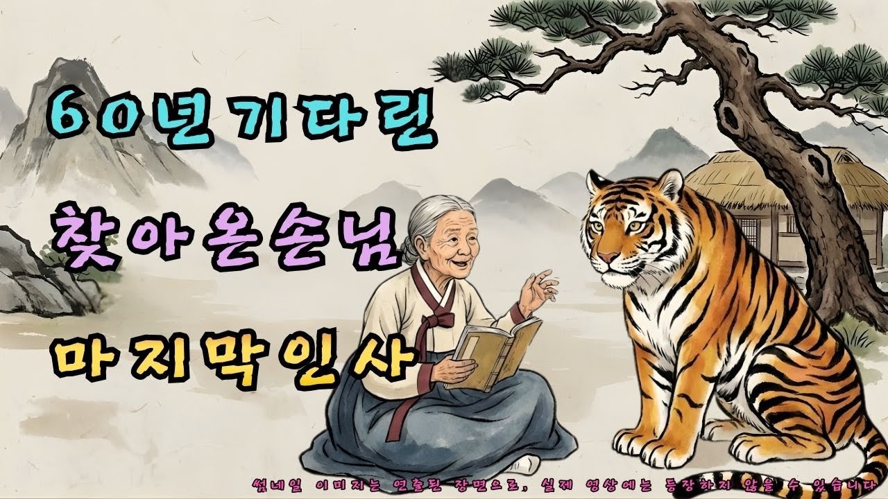 "다음 생에는 사람으로 만나자..." 60년을 기다린 호랑이의 마지막 배웅 (실화)| 야담 | 야사 | 전설 | 민담 | 설화 | 옛날이야기 l 오디오북