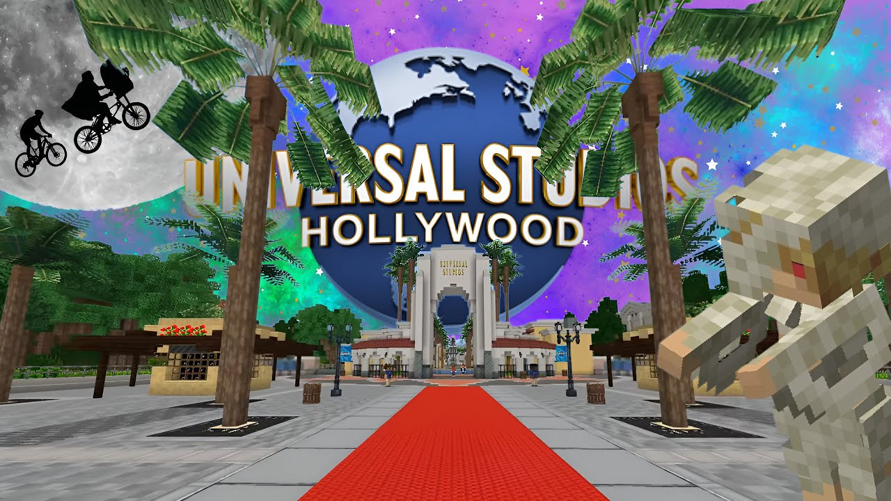 Universal Studios MINECRAFT is HERE! Mummy Ride & ET Adventure