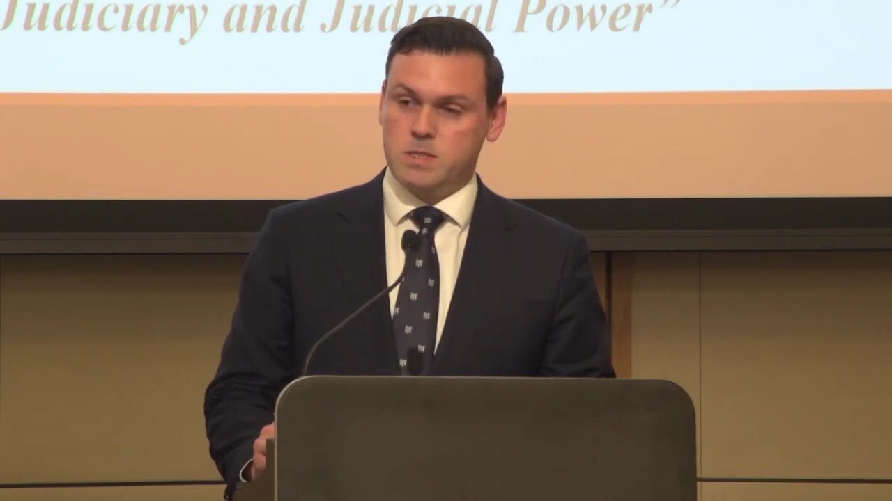 Justin McGovern at the 2025 Conference of The Samuel Griffith Society