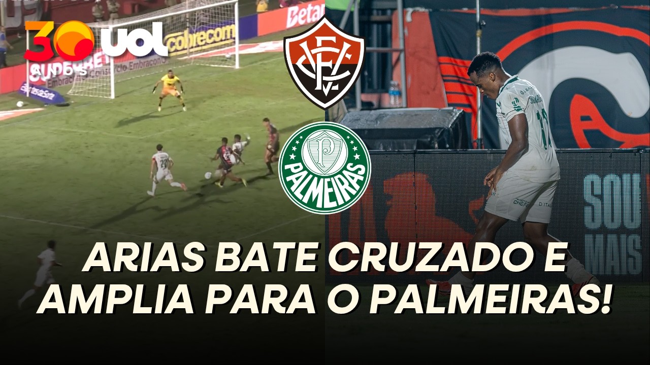 PALMEIRAS AMPLIA! ARIAS RECEBE GIRANDO, BATE CRUZADO E FAZ 3 A 0 CONTRA O VITÓRIA