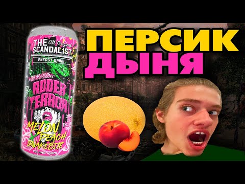 ЭНЕРГЕТИК СО ВКУСОМ ДЫНИ И ПЕРСИКА!!!ОБЗОР THE SCANDALIST ADDER TERROR!!!!
