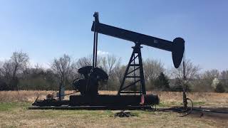 Bethlehem 228 pumping unit on a Bowden Oklahoma Wilcox oil well.