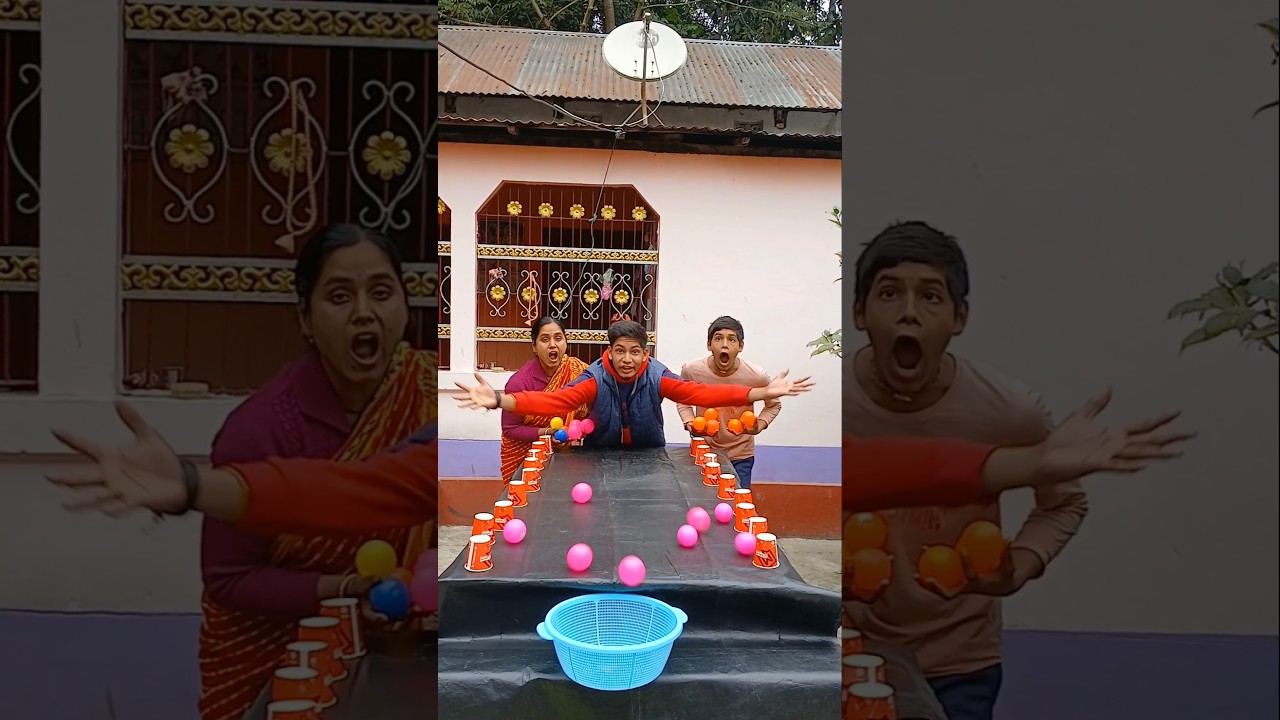 Amazing malti colour ball role funny family challenge ✅️ 