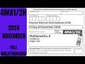 Edexcel IGCSE Mathematics 4MA1/2H October November 2024 Paper Walkthrough | Solutions with Theory
