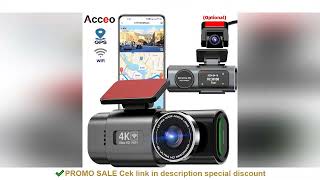 Dash Cam 4K UHD Recording Car Camera DVR Night Vision Video Recorder Built-In Wi-Fi Support Dual Len