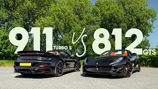 2023 Porsche 911 Turbo S Cabriolet Vs Ferrari 812 GTS  Best convertible supercar