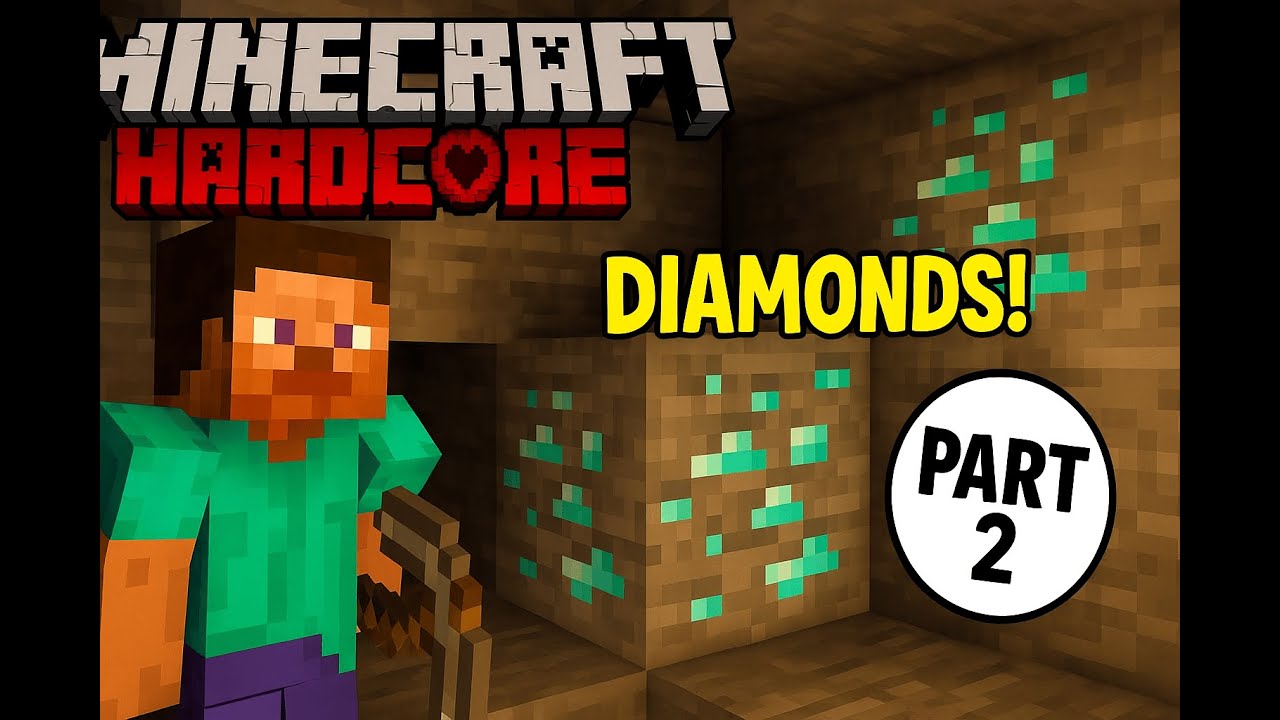 I Found DIAMONDS in Minecraft Hardcore (Part 2) - YouTube