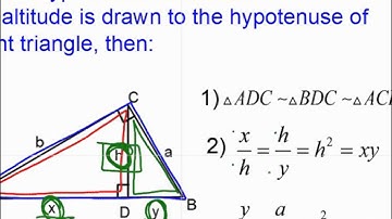 Honors Geometry: 9-3: Altitude On Hypotenuse Theorem