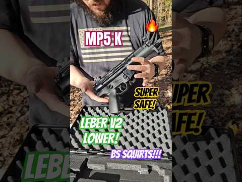 MP5K w/@BsSquirtdaddy Leber V2 Lower coming in Clutch!! This Thing is SICK!! 😈 #airsoft #FYP 🔥