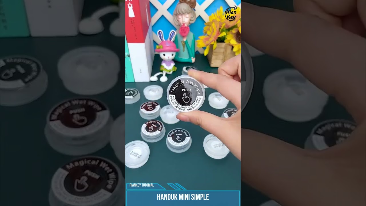 handuk mini mudah di bawa kemana mana - tutorial membuka kemasan handuk mini/ tisu basah