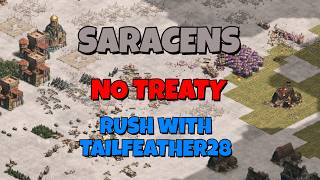 SARACENS with Tailfeather 28 (+1) | DM Michi NO TREATY | AoE2 DE - read description...