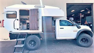 Ultimate Overland Hard Side Truck Camper Walk Through  Ram 3500 with AT Overland Aterra Camper