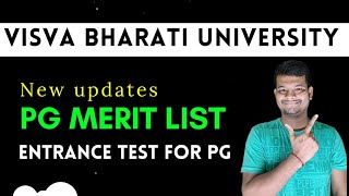 visva Bharati university pg admission Updates | visva Bharati university pg merit list 2023 |