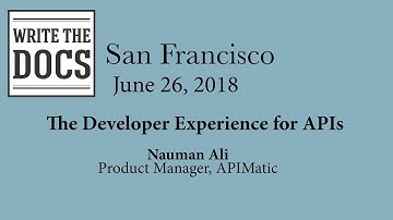 The Developer Experience for APIs