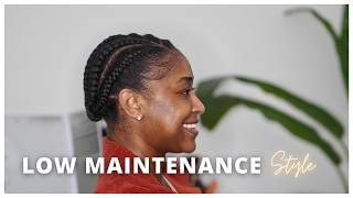 Cornrow Pin Up Style | Low Manipulation and Protective Styling
