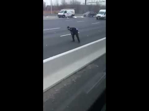VIDEO: Route 3 Drivers Scramble For Bills That Flew Off Truck